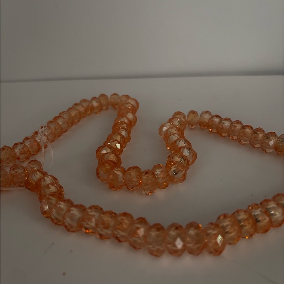 100 Count 14mm Large Orange Crystal Glass Beads - Picture 5 of 7